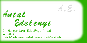 antal edelenyi business card