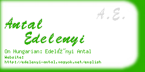 antal edelenyi business card